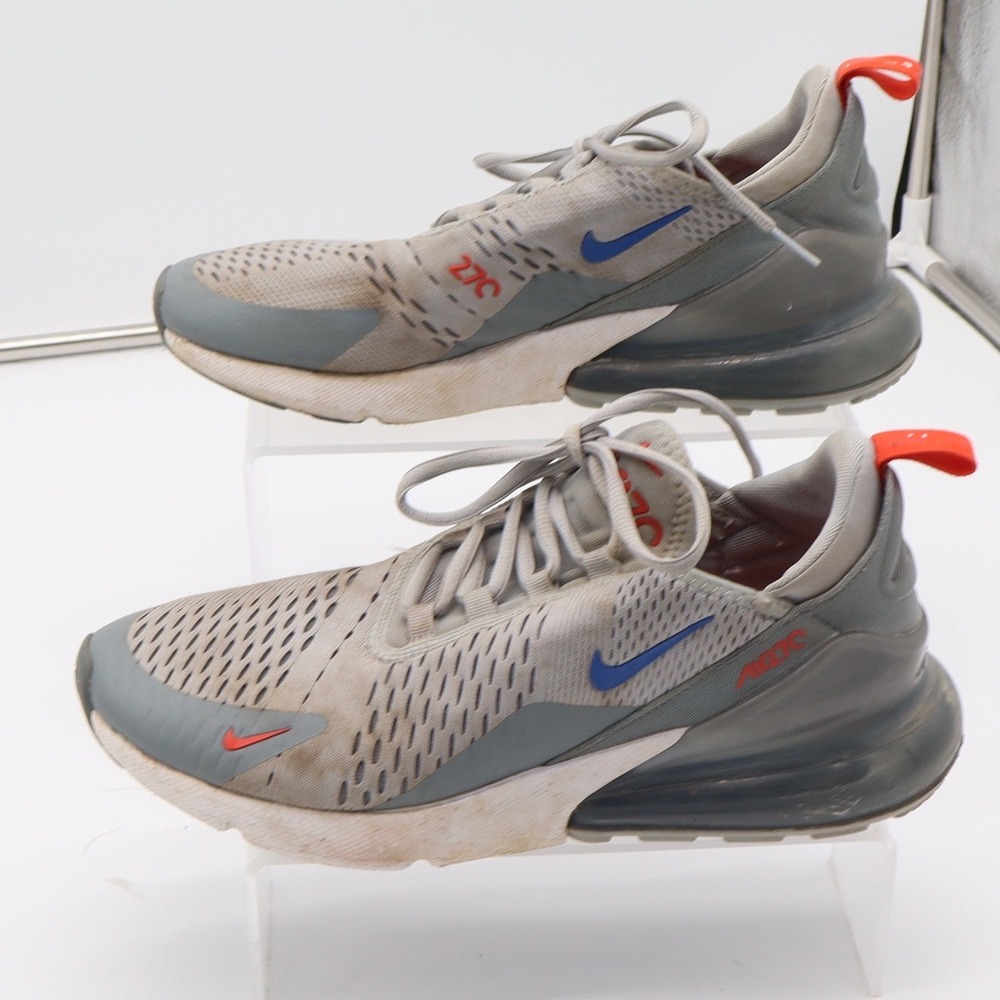 Nike Sneakers Mens 8 Air Max 270 Wolf Grey Crimson Blue Fair